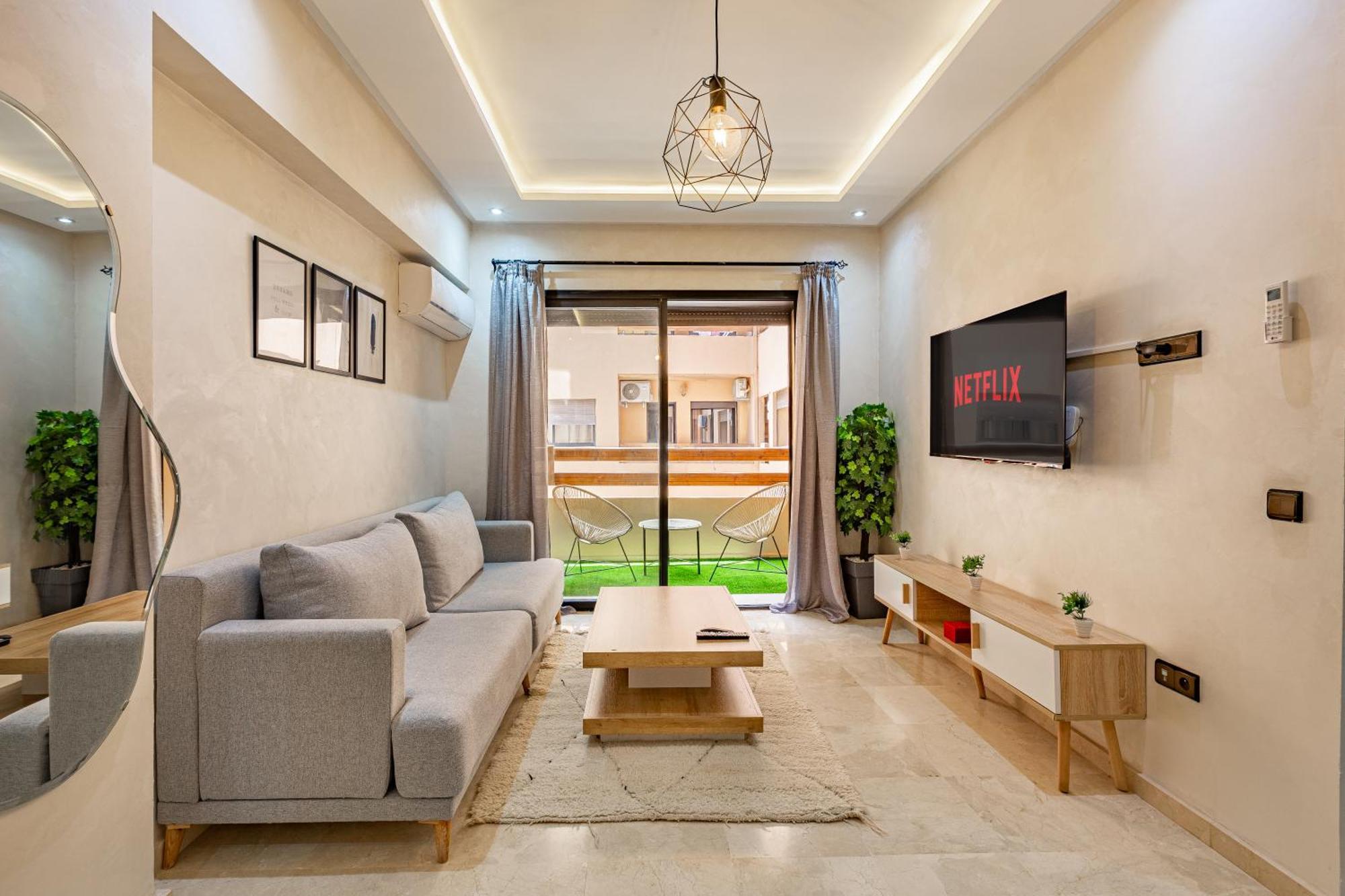 Jolie & Luxueux Appart A Gueliz - 100% Equipe Marrakesh Exterior photo