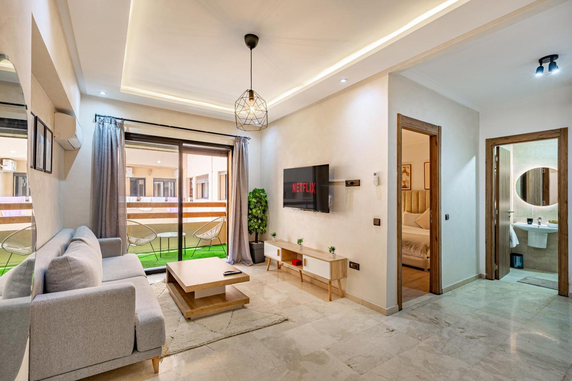 Jolie & Luxueux Appart A Gueliz - 100% Equipe Marrakesh Exterior photo